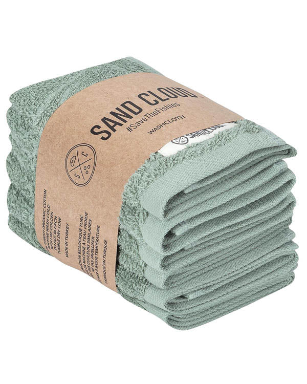 Aquatic Turtle Bath Washcloth Bundle - 6 Pack - Sage