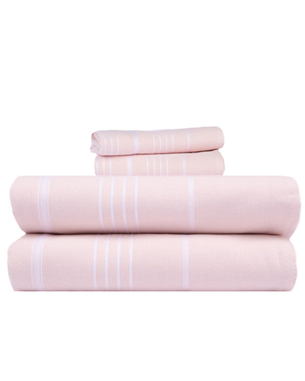 Classic Fringeless XL Bath Bundle - Calcite Pink