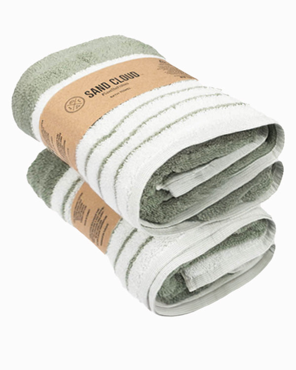 Micro Stripe Bath Bundle - 2 Pack - Sage