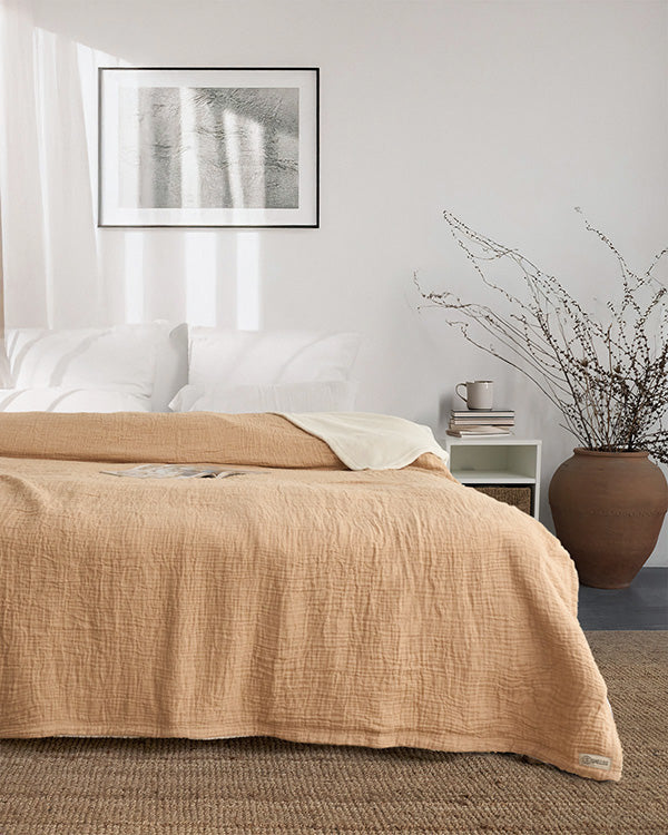 Softy Solid Plush Blanket - Beige