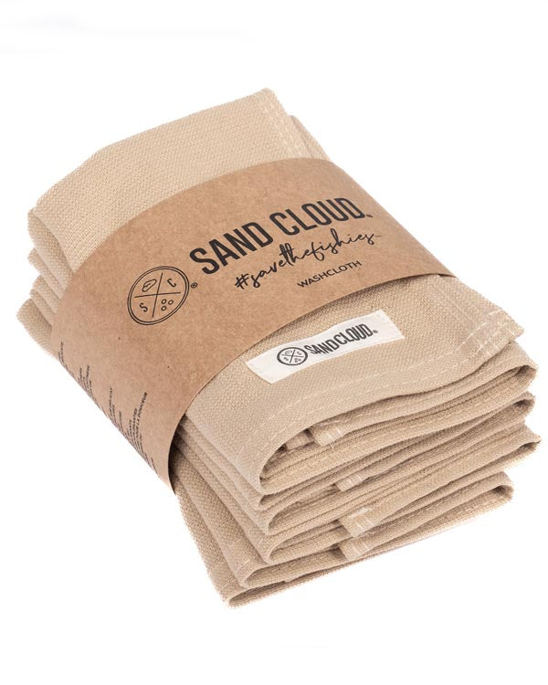 Terra Bath Washcloth Bundle - 6 Pack - Sand