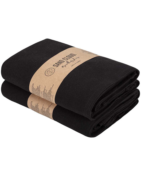 Terra Fringeless XL Bath Bundle - Black - 2 Pack